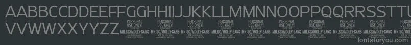 MollySansN Li PERSONAL Font – Gray Fonts on Black Background