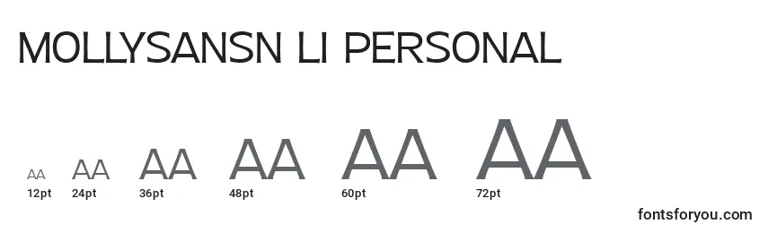 MollySansN Li PERSONAL Font Sizes