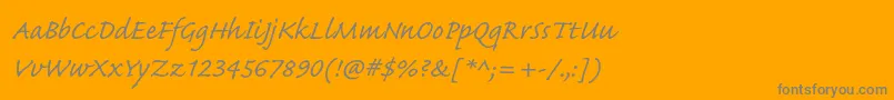 CaflischscriptproRegular Font – Gray Fonts on Orange Background