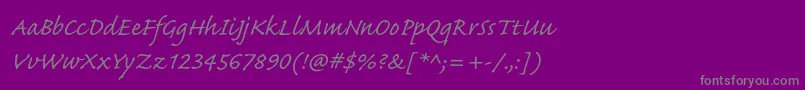 CaflischscriptproRegular Font – Gray Fonts on Purple Background