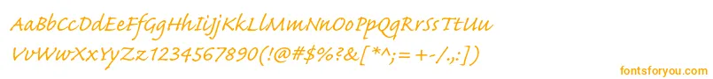 CaflischscriptproRegular Font – Orange Fonts on White Background