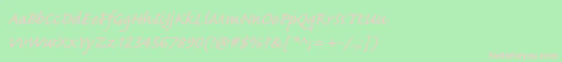 CaflischscriptproRegular Font – Pink Fonts on Green Background