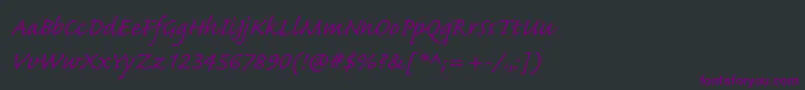 CaflischscriptproRegular Font – Purple Fonts on Black Background
