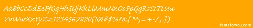 CaflischscriptproRegular Font – White Fonts on Orange Background