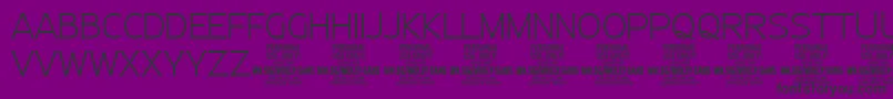 MollySansN Th PERSONAL-fontti – mustat fontit violetilla taustalla