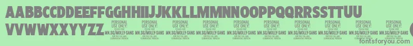 En savoir plus sur la police MollySansXC Bl PERSONAL Police MollySansXC Bl PERSONAL – polices grises sur fond vert