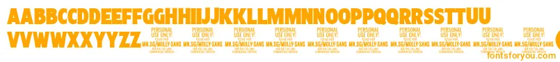 MollySansXC Bl PERSONAL-fontti – oranssit fontit