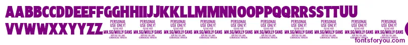 MollySansXC Bl PERSONAL Font – Purple Fonts on White Background