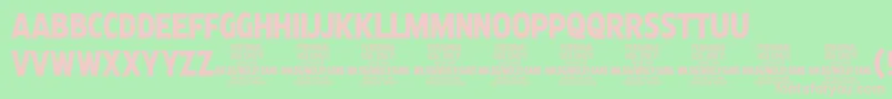 MollySansXC Bo PERSONAL Font – Pink Fonts on Green Background