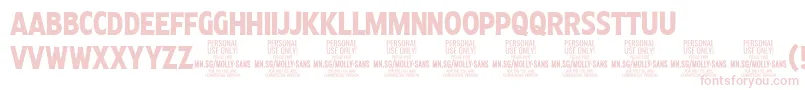 MollySansXC Bo PERSONAL Font – Pink Fonts on White Background