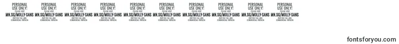 フォントMollySansXC Me PERSONAL – 数字と数値のためのフォント