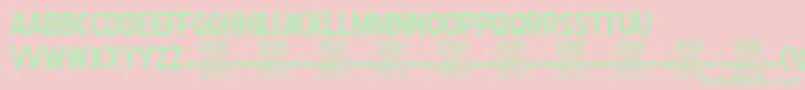 MollySansXC Me PERSONAL Font – Green Fonts on Pink Background