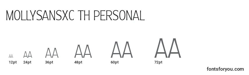 MollySansXC Th PERSONAL Font Sizes
