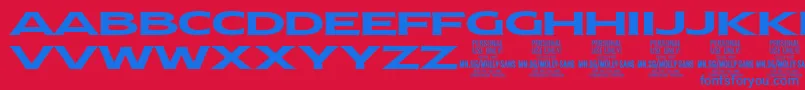 MollySansXE Bo PERSONAL Font – Blue Fonts on Red Background