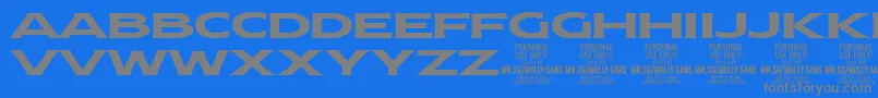 MollySansXE Bo PERSONAL Font – Gray Fonts on Blue Background