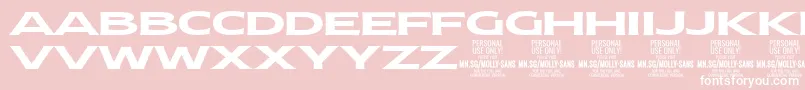 MollySansXE Bo PERSONAL Font – White Fonts on Pink Background