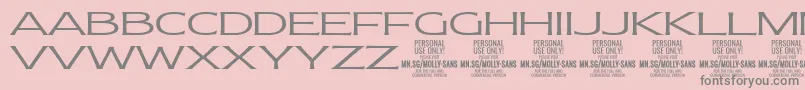 More about MollySansXE Li PERSONAL Font MollySansXE Li PERSONAL Font – Gray Fonts on Pink Background