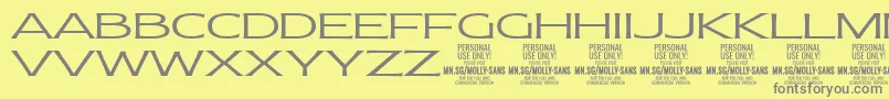 fuente MollySansXE Li PERSONAL – Fuentes Grises Sobre Fondo Amarillo