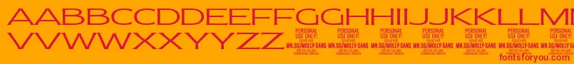 Lisätietoja MollySansXE Li PERSONAL-fontista MollySansXE Li PERSONAL-fontti – punaiset fontit oranssilla taustalla