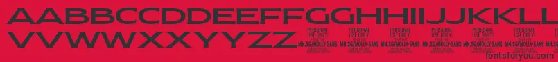 fuente MollySansXE Me PERSONAL – Fuentes Negras Sobre Fondo Rojo
