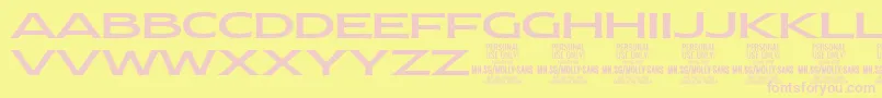 MollySansXE Me PERSONAL Font – Pink Fonts on Yellow Background