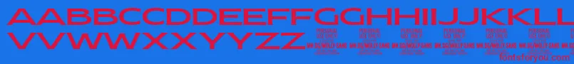 MollySansXE Me PERSONAL Font – Red Fonts on Blue Background