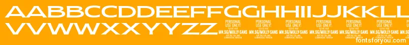 MollySansXE Me PERSONAL Font – White Fonts on Orange Background