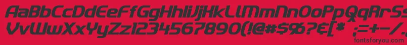 ImakiBoldItalic Font – Black Fonts on Red Background