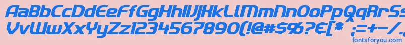 ImakiBoldItalic Font – Blue Fonts on Pink Background