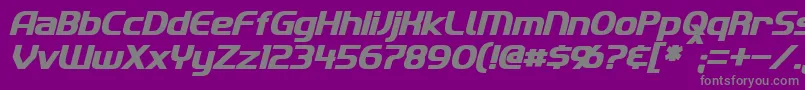 ImakiBoldItalic Font – Gray Fonts on Purple Background