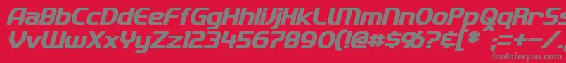 ImakiBoldItalic Font – Gray Fonts on Red Background