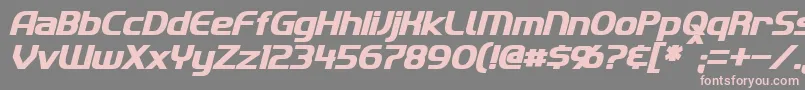 ImakiBoldItalic Font – Pink Fonts on Gray Background