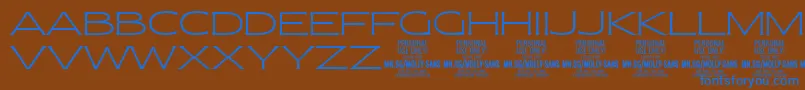 MollySansXE Th PERSONAL Font – Blue Fonts on Brown Background