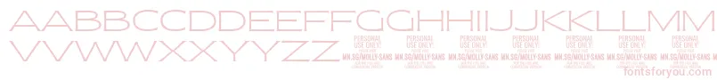 MollySansXE Th PERSONAL Font – Pink Fonts on White Background