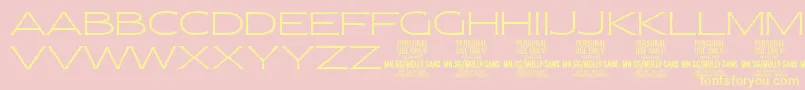 MollySansXE Th PERSONAL Font – Yellow Fonts on Pink Background
