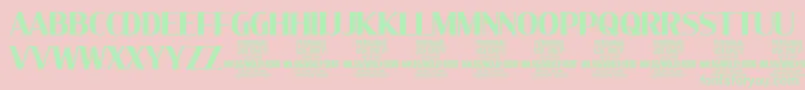 Fonte MollySerifC Bo PERSONAL – fontes verdes em um fundo rosa