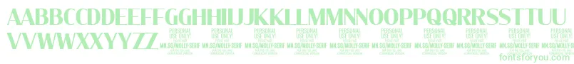 MollySerifC Bo PERSONAL-fontti – vihreät fontit