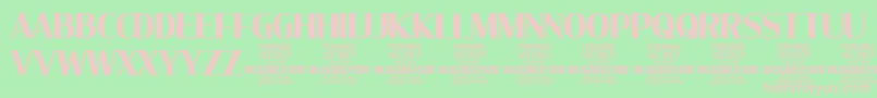 MollySerifC Bo PERSONAL Font – Pink Fonts on Green Background