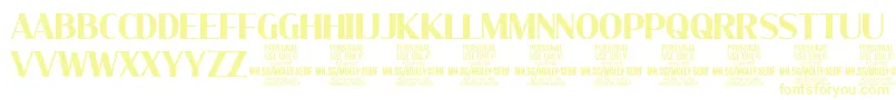 MollySerifC Bo PERSONAL Font – Yellow Fonts on White Background