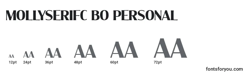 MollySerifC Bo PERSONAL Font Sizes