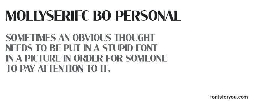 Review of the MollySerifC Bo PERSONAL Font