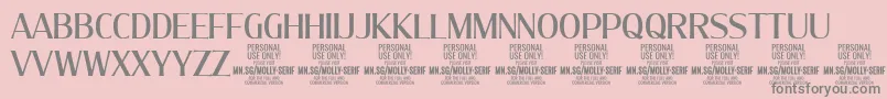 MollySerifC Me PERSONAL Font – Gray Fonts on Pink Background