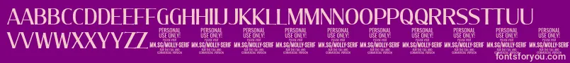 MollySerifC Me PERSONAL Font – Pink Fonts on Purple Background