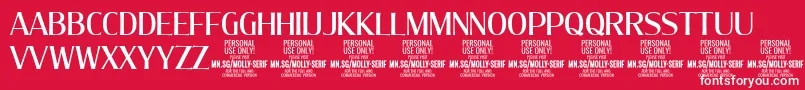 MollySerifC Me PERSONAL Font – White Fonts on Red Background