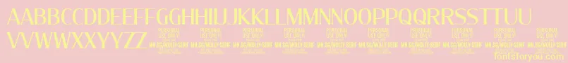 MollySerifC Me PERSONAL Font – Yellow Fonts on Pink Background