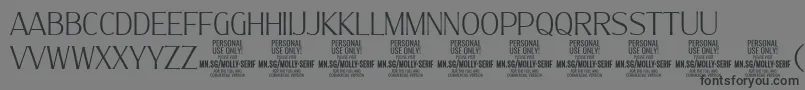 MollySerifC Th PERSONAL Font – Black Fonts on Gray Background