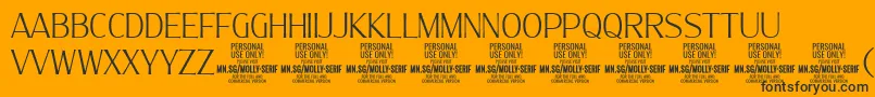 MollySerifC Th PERSONAL Font – Black Fonts on Orange Background