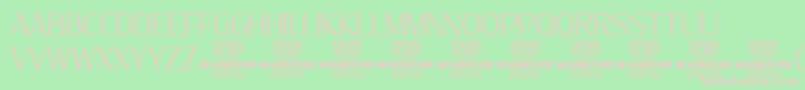 MollySerifC Th PERSONAL Font – Pink Fonts on Green Background