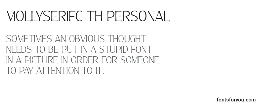 Review of the MollySerifC Th PERSONAL Font