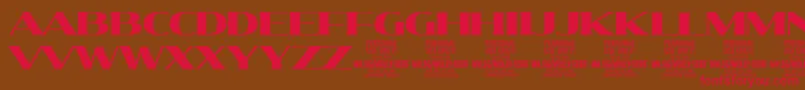 MollySerifE Bl PERSONAL Font – Red Fonts on Brown Background